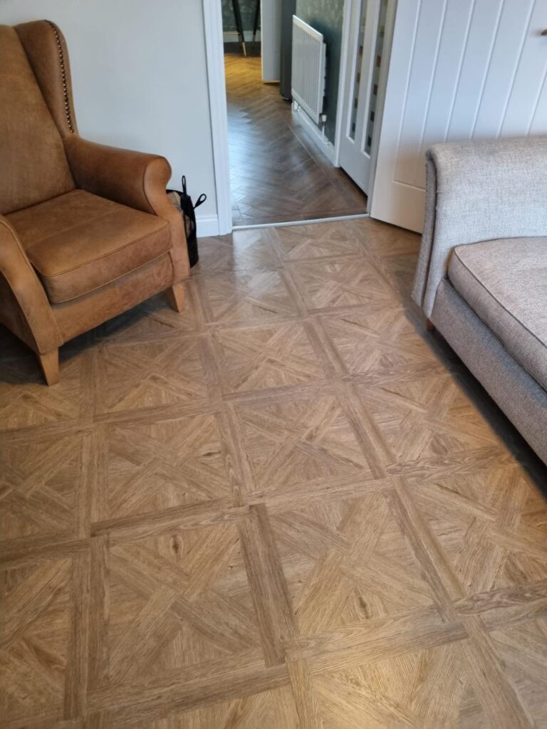 Another happy customer with this French Basket Weave LVT supplied & fitted by Lowe & Behold Flooring.